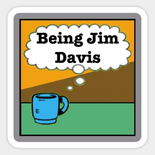 Being Jim Davis Coffee Logo Sticker